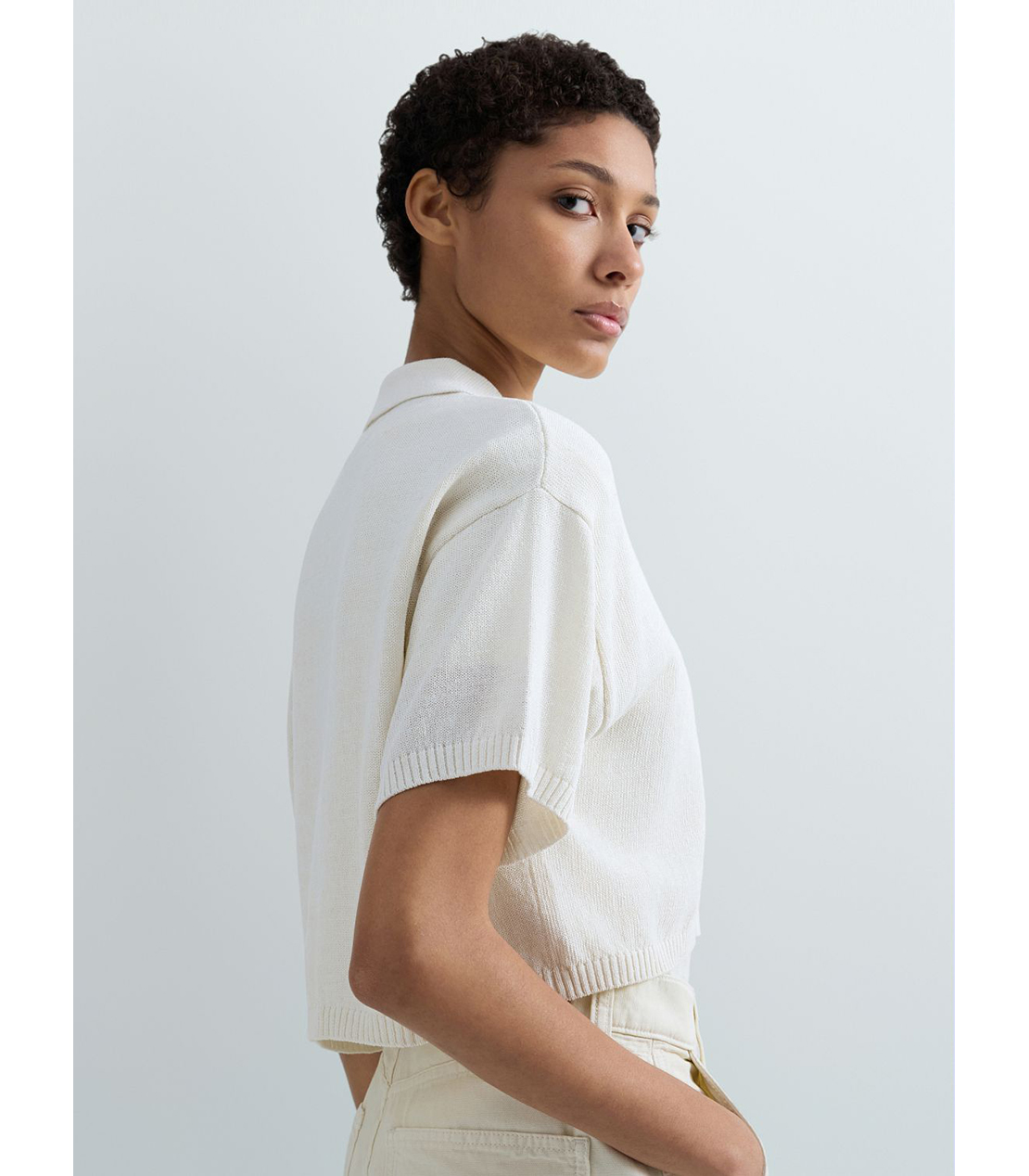 クロップドポロシャツ 詳細画像 ホワイト 7